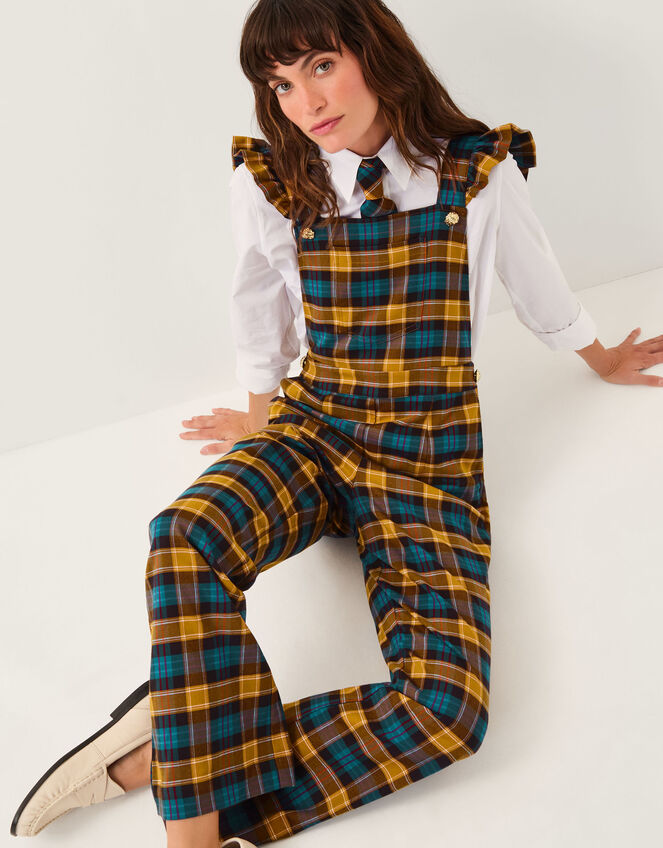 Monsoon x Sarah Corbett-Winder Tartan Jumpsuit, Yellow (YELLOW), large