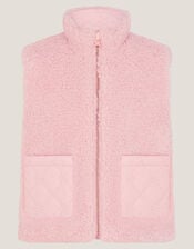 Reversible Floral Quilted Gilet, Pink (PINK), large