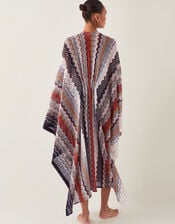 Ava Zigzag Stripe Beach Cover-Up, Natural (NEUTRAL), large