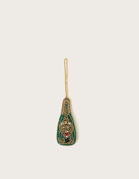 Embellished Champagne Bottle Hanging Decoration, , large