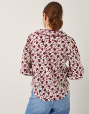 Felipa Floral Print Jersey Top, Ivory (IVORY), large