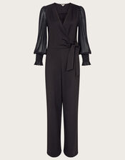 Penny Ponte Jumpsuit, Black (BLACK), large