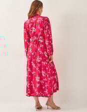 Sarah Floral Print Midi Dress, Red (RED), large