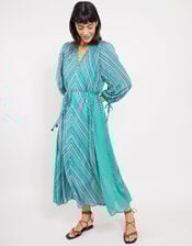 East Avery Mix Stripe Midi Dress, Multi (MULTI), large