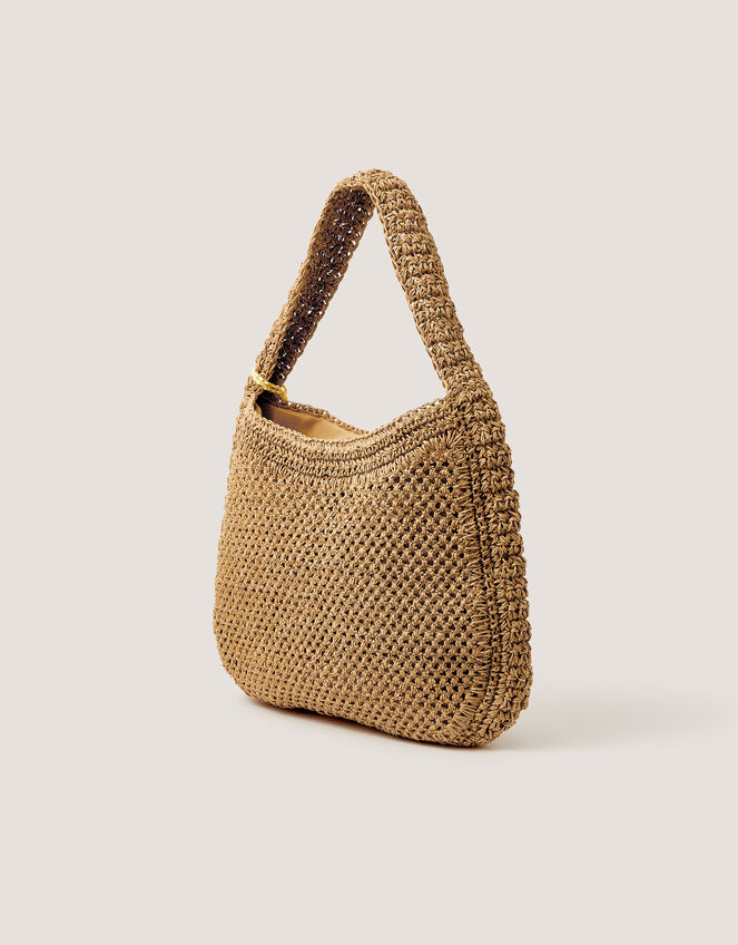 Ada Embroidered Woven Shoulder Bag, , large