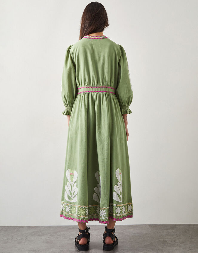 East Valeria Appliqué Midi Dress, Green (GREEN), large