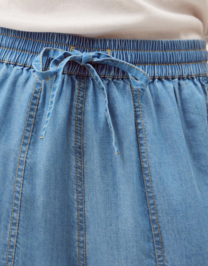 Daria Chambray Joggers, Blue (DENIM BLUE), large