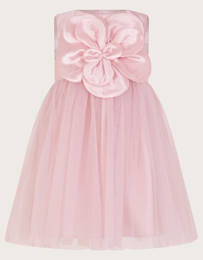 Baby Annabelle Flower Bodice Tulle Dress, Pink (PINK), large