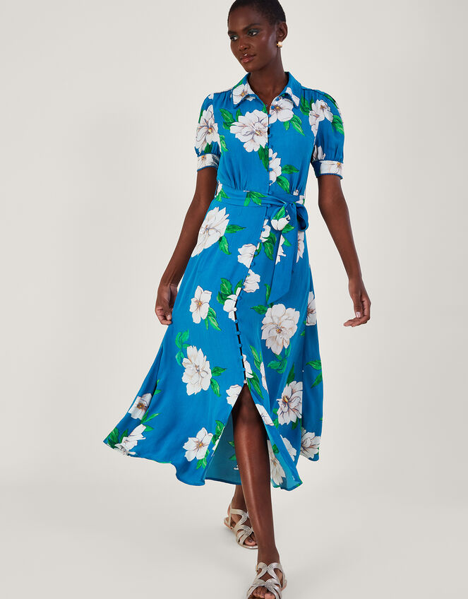 Milana Embellished Shirt Dress, Blue (BLUE), large