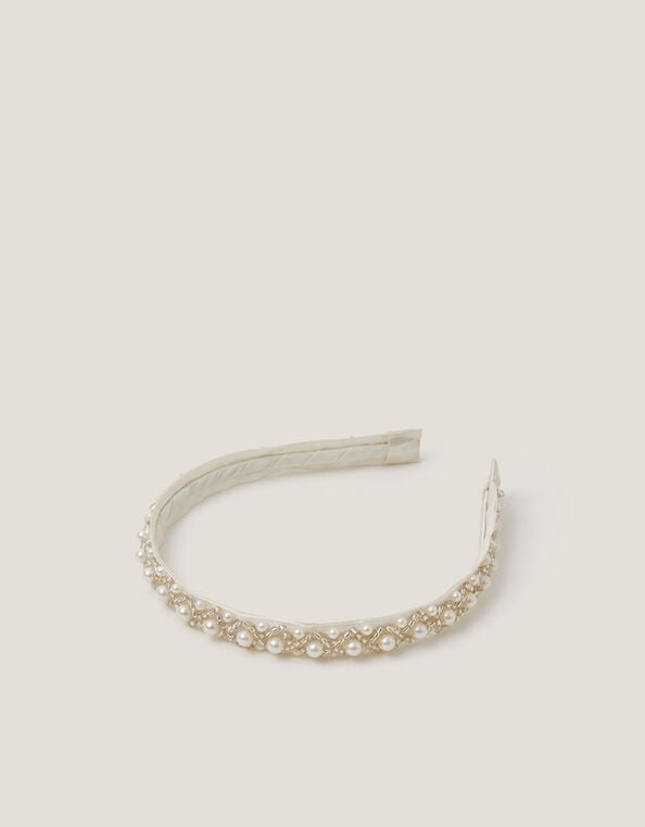 Pearl Encrusted Headband, , large