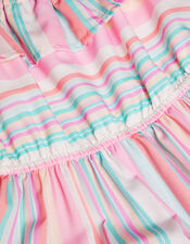 Stripe Woven Ruffle Dress, Multi (MULTI), large