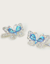 2-Pack Gemstone Butterfly Hair Clips, , large