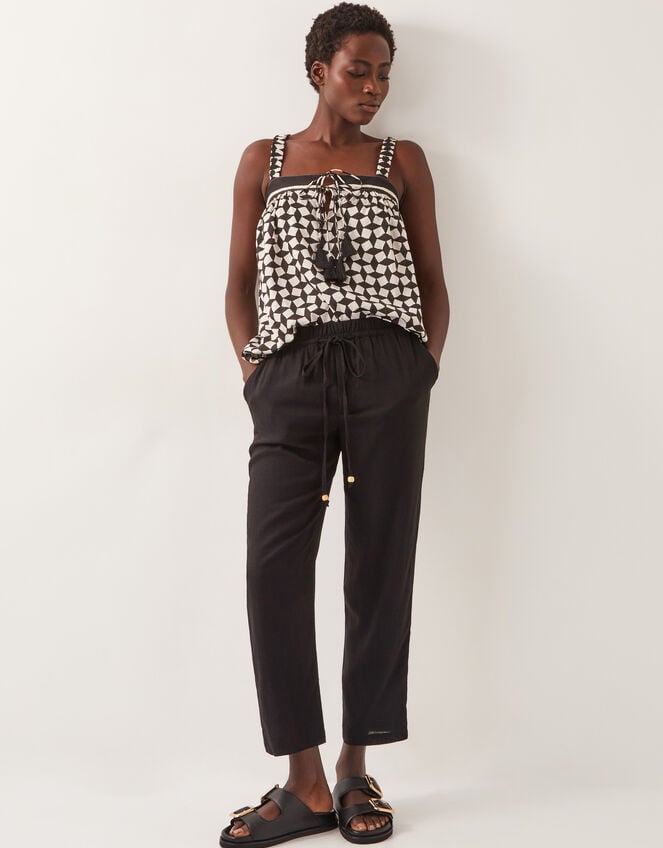 Geena Geometric Print Cami Top, Black (BLACK), large