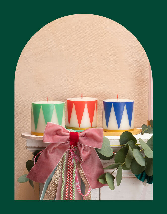 Meri Meri 3-Pack Small Drum Christmas Candles, , large