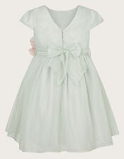 Baby Rossy Corsage Belt Dress, Green (GREEN), large