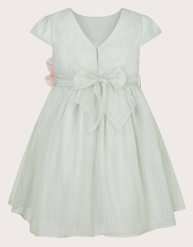 Baby Rossy Corsage Belt Dress, Green (GREEN), large