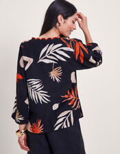 Carlotta Print Top, Black (BLACK), large