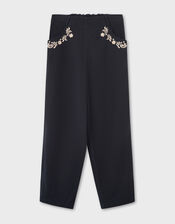 East Esme Embroidered Trousers, Grey (CHARCOAL), large