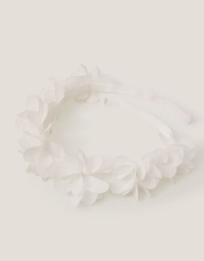 Baby Flower Bando Headband, Ivory (IVORY), large