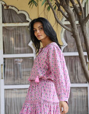 Dilli Grey Nina Floral Blouse, Pink (PINK), large