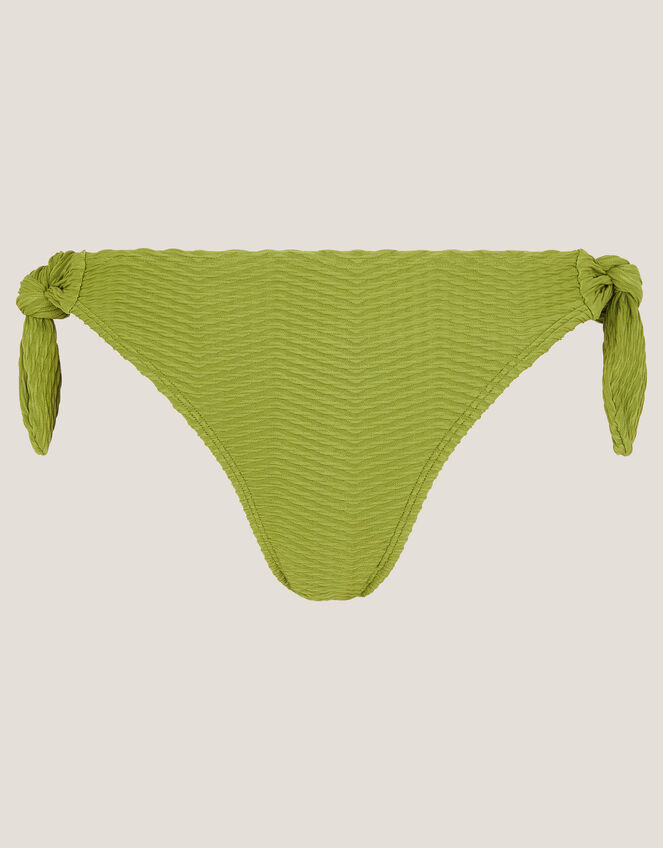 Alina Rib Tie-Side Bikini Bottom, Green (GREEN), large