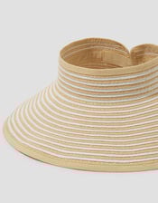 Jodi Packable Stripe Visor Hat, , large