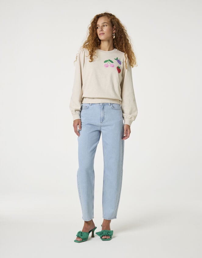 Fabienne Chapot Tina Embroidered Jumper, Camel (BEIGE), large
