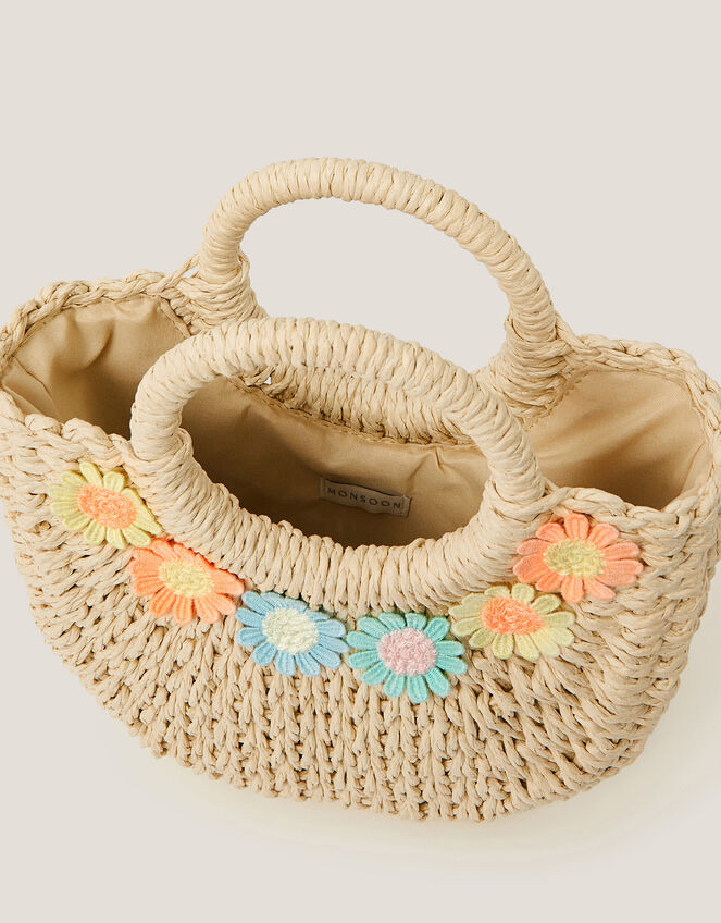 Floral Basket Bag, , large