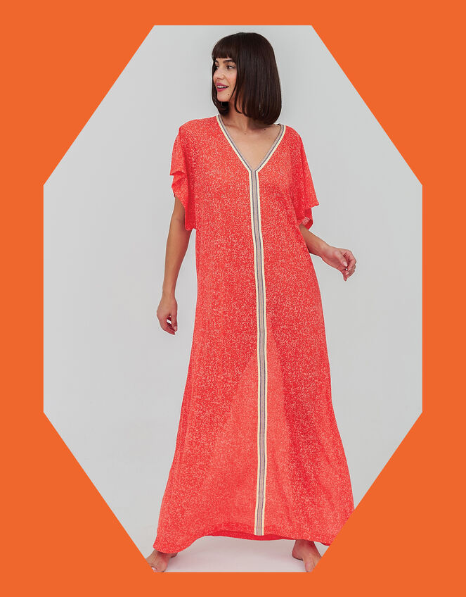 Pitusa Inca Kaftan Maxi Dress, Red (RED), large