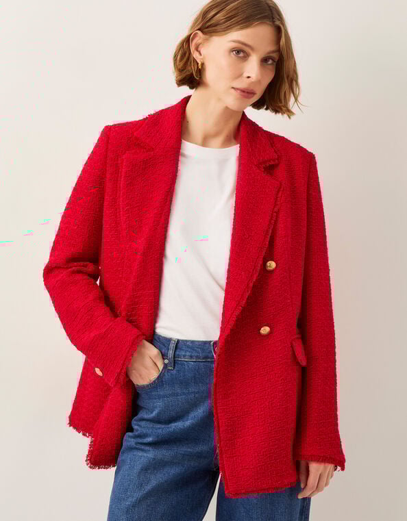 Rubi Tweed Jacket, Red (RED), large