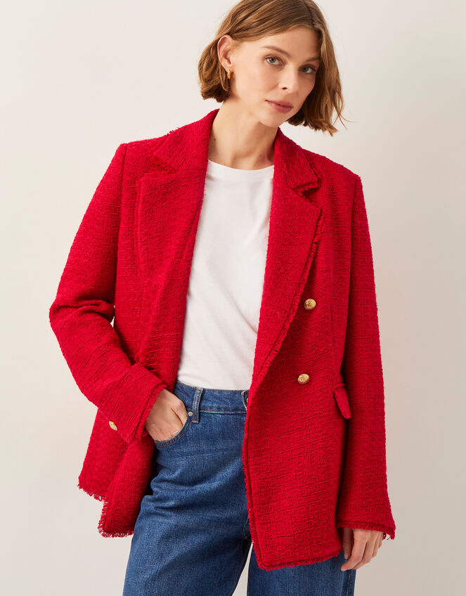 Rubi Tweed Jacket, Red (RED), large