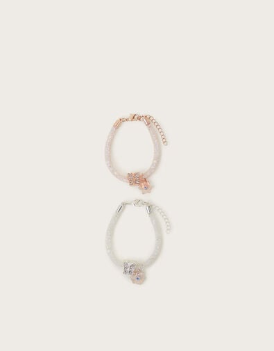 2-Pack Crystal Tube Charm Bracelets, , large