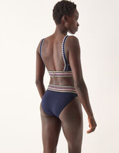 Ria Embroidered Bikini Bottom, Blue (NAVY), large