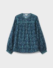 East Bridget Print Blouse, Blue (NAVY), large