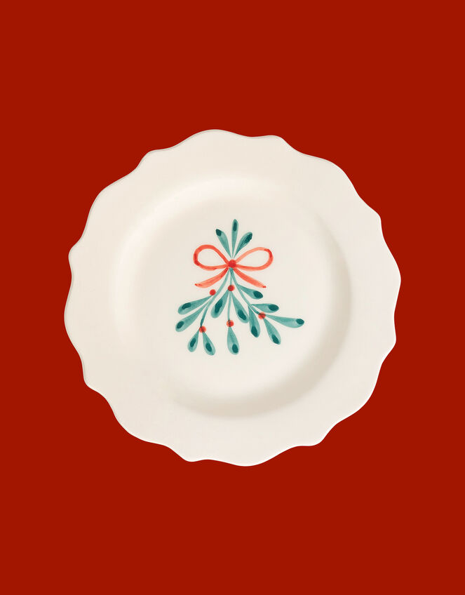 Anna + Nina Mistletoe Breakfast Plate, , large