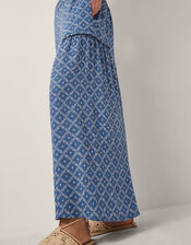 Rita Print Wide Leg Trousers, Blue (BLUE), large