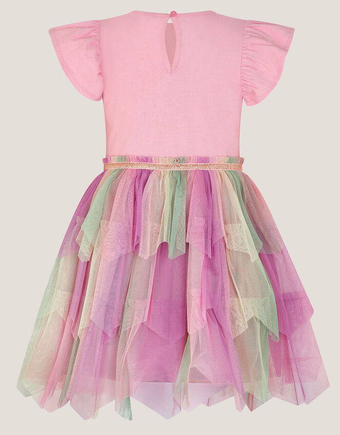 Embellished Butterfly Disco Dress, Pink (PINK), large