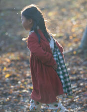 Little Green Radicals Reversible Check Dress, Red (RED), large