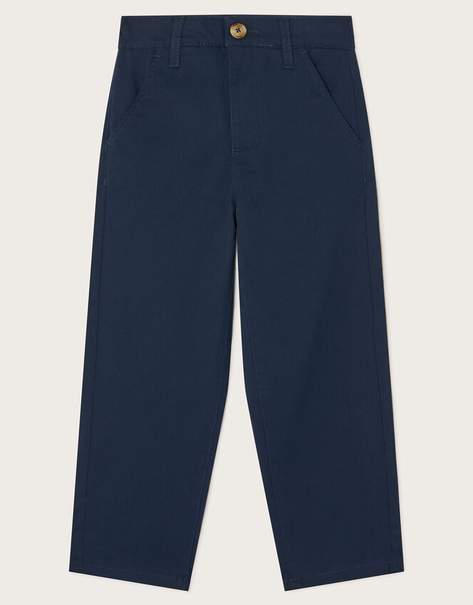 Straight Chino Trousers, Blue (NAVY), large