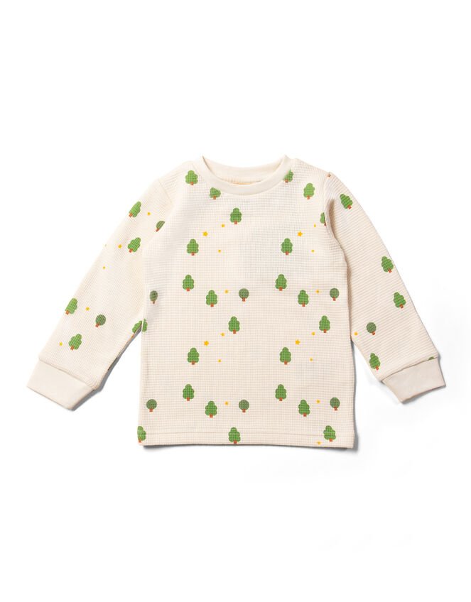 Little Green Radicals Tree Pyjamas Set, Cream (CREAM), large