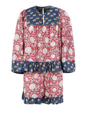 Pitusa Block Print Frill Blouse & Shorts Set, , large