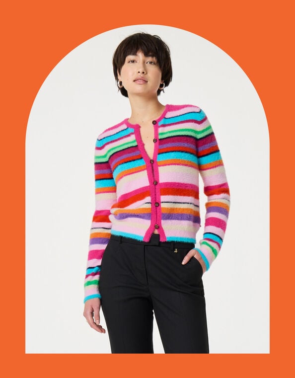 Fabienne Chapot Henry stripe Cardigan, Multi (MULTI), large