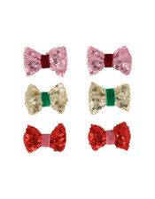 Meri Meri 6-Pack Sequin Bow Hair Clips, , large