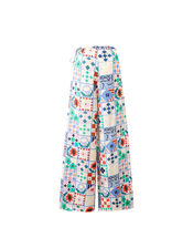 FRNCH Egeria Tile Print Wide Leg Trousers, Multi (MULTI), large