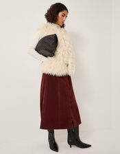 Maeve Shaggy Faux Fur Gilet, Ivory (IVORY), large