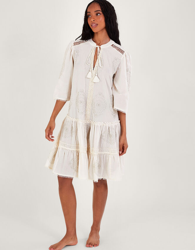 Penny Embroidered Kaftan, Ivory (IVORY), large