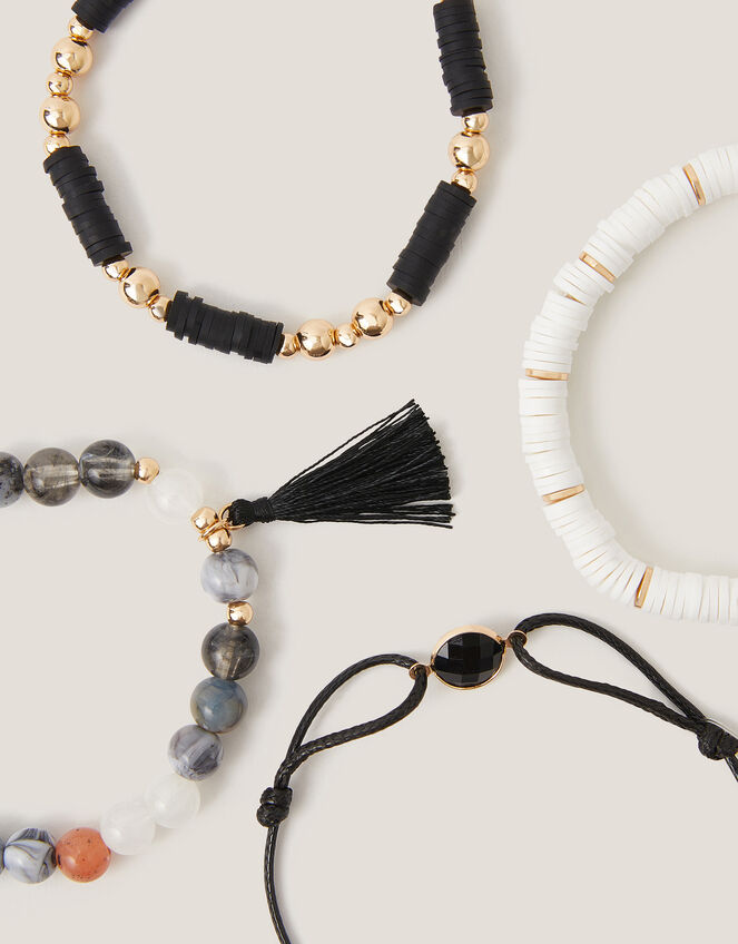 4-Pack Tassel Beaded Bracelets, , large