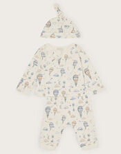 Newborn Hot Air Balloon Sleep Set, Green (GREEN), large