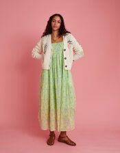 Scotch & Soda Sleeveless Floral Maxi Dress, Green (LIME), large