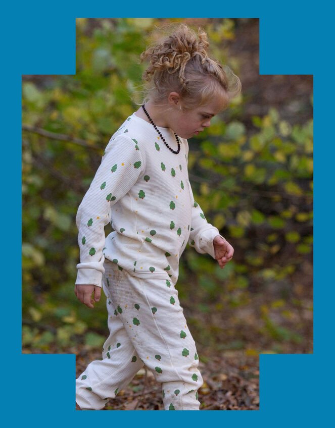 Little Green Radicals Tree Pyjamas Set, Cream (CREAM), large